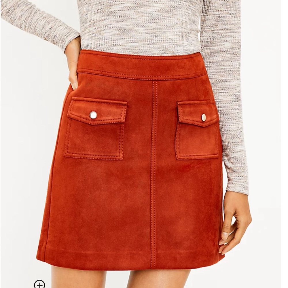 Loft Faux Suede Skirt